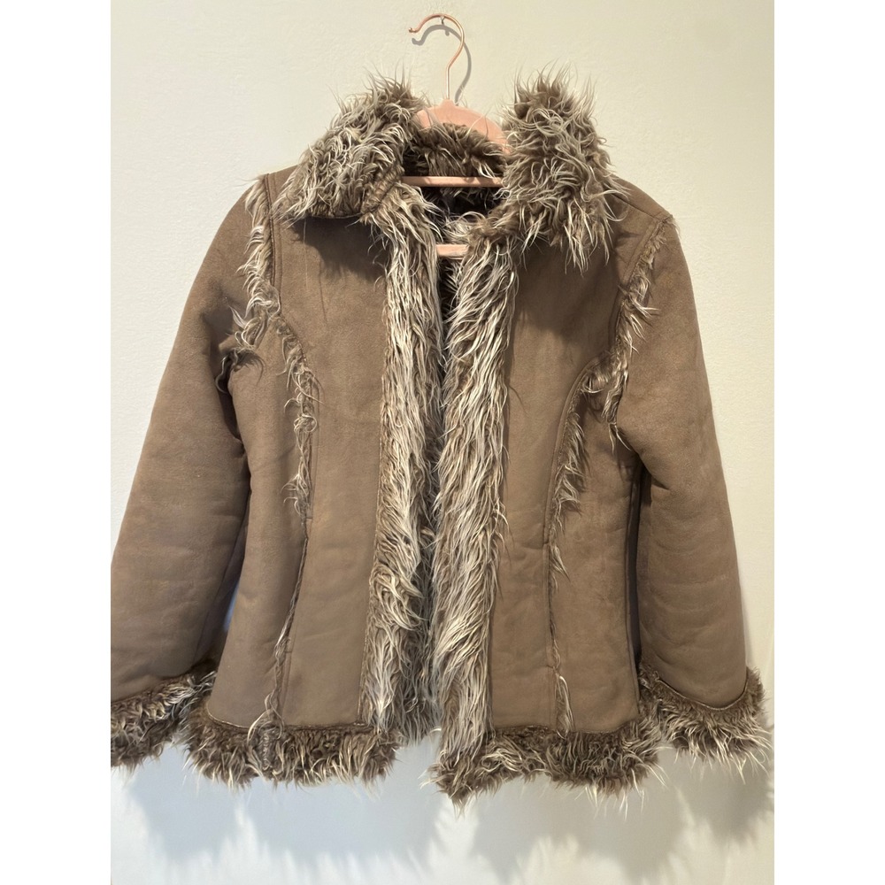 Penny Lane Jacket Faux Suede Faux Fur